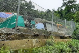 Protecţia împotriva căderilor de pietre - IRCON Tunnel 7 -P2, Teesta Bridge, Sivok Rangpo Railway 2021
