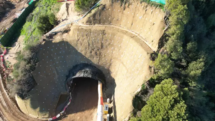 Укрепление склонов - Exit portal Railway Tunel Biobío 2022